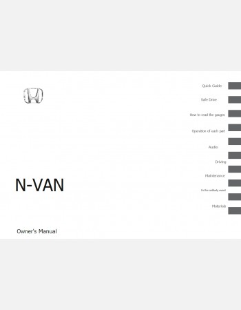 honda n-van 2024-2025 owners manual in english